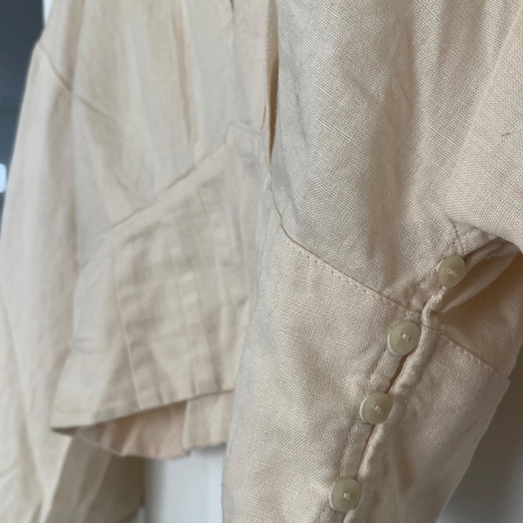 Zara Linen Blouse Shirt NWT - Picture 3 of 6